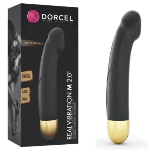 Вибратор Dorcel Real Vibration M Gold 2.0, перезаряжаемый