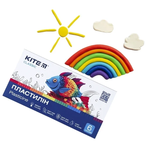 Пластилин восковой Kite Classic 6 цветов 120 г (K-081): Производитель KITE