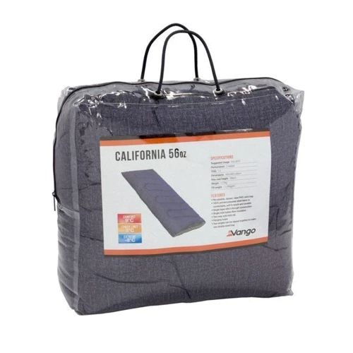 Спальный мешок Vango California XL 65 OZ/5°C/Grey: Верхняя температура комфорта +20 °С