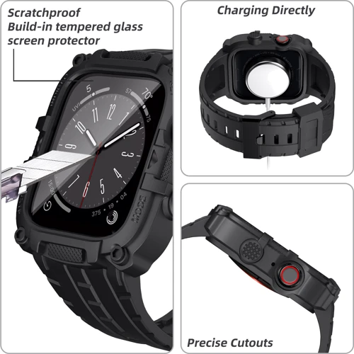 Аксессуар для Watch TPU Strap with Case Black (FLS181119) for Apple Watch 44/45/49mm Ultra фото 13