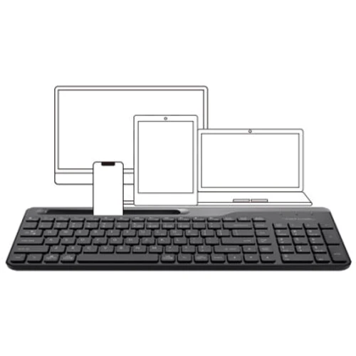 Комплект беспроводной A4Tech FB2535CS Wireless/Bluetooth Smoky Grey (FB2535CS Smoky Grey): Тип клавиш мембранный