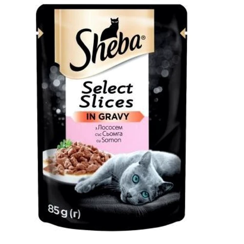 Консервы для кошек Sheba Select Slices in Gravy с лососем в соусе 85 г