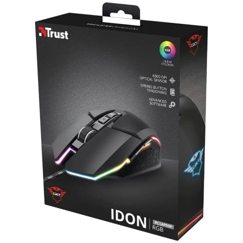 Мышь Trust GXT 950 Idon Illuminated Black (23645) Black: Длина кабеля 1,8 м