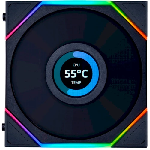 Кулер Lian Li Uni Fan TL LCD 120 Reverse Blade Black (G99.12RTLLCD1B.00): Тип подшипника гидродинамический