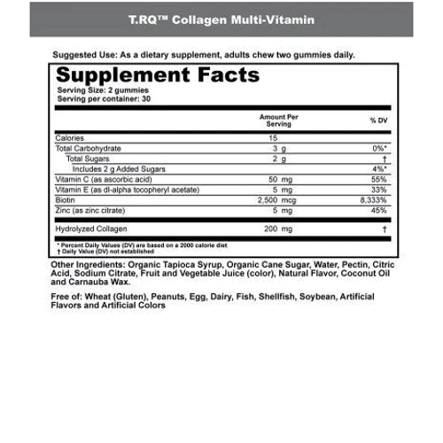 T-RQ Collagen Multivitamin Колаген з мультивітамінами зі смаком фруктів 60 жувальних цукерок: Форма випуску таблетки жувальні