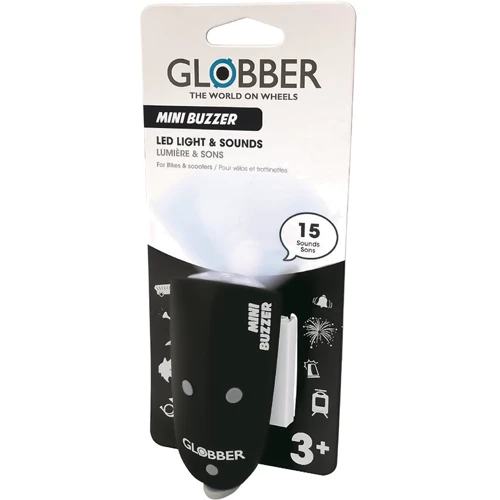 Сигнал звуковий та світловий Globber Mini Buzzer, чорний