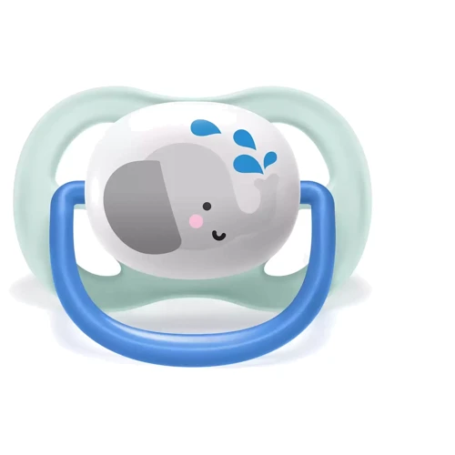 Пустышка ортодонтическая Philips AVENT Ultra Air Animal для мальчиков 0-6 мес 2 шт (SCF080/05): Форма соски ортодонтическая