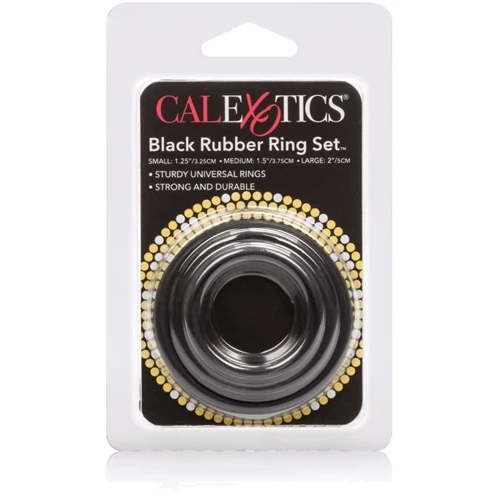 CalExotics Rubber Ring - 3 Piece Set - набор эрекционных колец