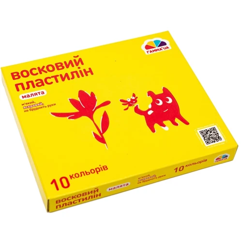 Пластилин Гамма UA Малыши восковой 10 цветов и стек 120г (100304)