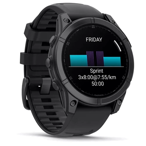 Смарт-часы Garmin Fenix E 47mm Slate Grey Steel with Black Silicone Band (010-03025-01): Время работы до 16 дней