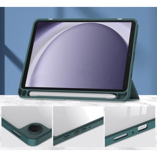Аксесуар для планшетних ПК BeCover Case Book Soft Edge з Pencil Mount Dark Green для Samsung X115 Galaxy Tab A9 (710357) фото 4