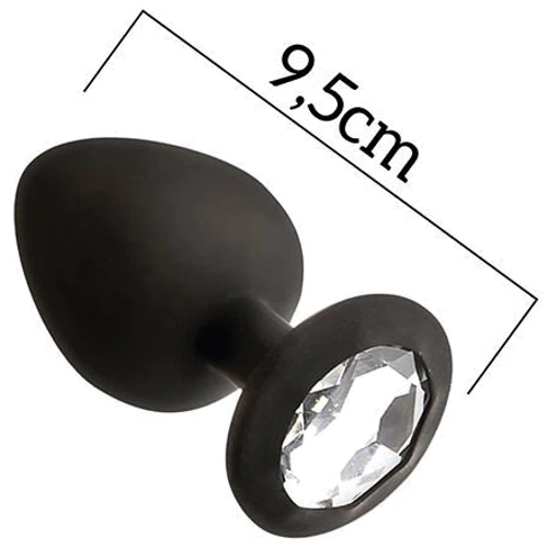 Анальная пробка с кристаллом MAI Attraction Toys №49 Black L