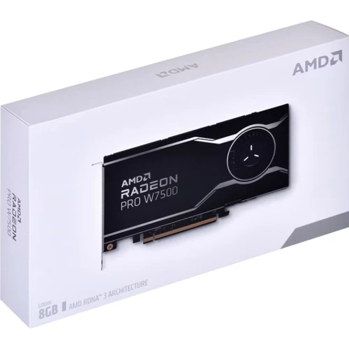 Видеокарта AMD Radeon PRO W7500 8GB (100-300000078): Разрядность шины памяти, бит 128