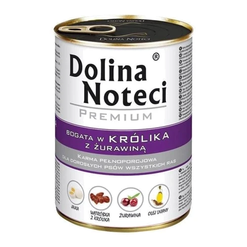 Влажный корм Dolina Noteci Premium для собак с кроликом и клюквой 800 г DN 800 (052)