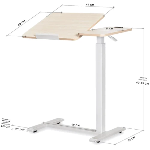 Стол Hommex Mobidesk Duo USB Maple (ТН-010-2 Maple): Форма столешницы Прямоугольная