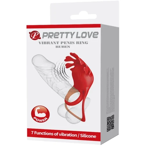 Ерекційне віброкільце LYBAILE Pretty Love - Vibration Penis Ring Ruben Red (BI-210311)