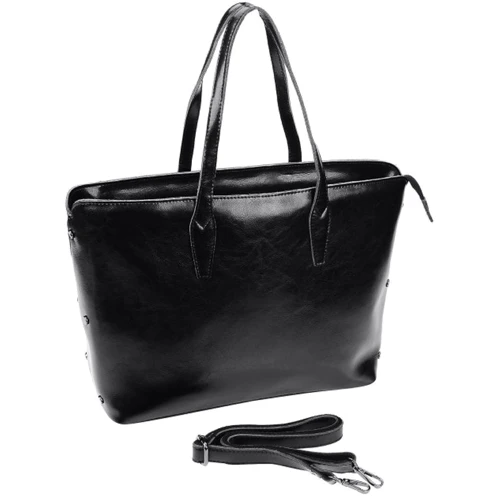 Жіноча сумка тоут Borsa Leather чорна (10t136-black): Стать жіночий