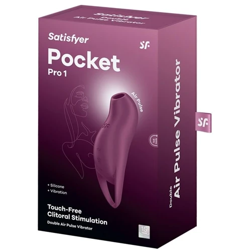 Вакуумный клиторальный стимулятор с вибрацией Satisfyer Pocket Pro 1 Purple