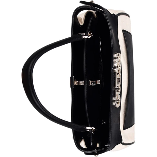 Женская сумка тоут Guess Uptown Chic Turnlock Satchel черно-белая (HWHG7301050-BLA): Страна производитель Вьетнам