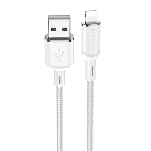 Кабель Borofone USB Cable to Lightning Cyber 1m White (BX90)
