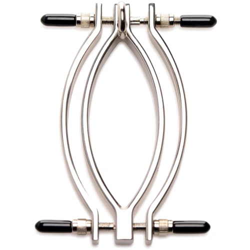 Зажим для половых губ с поводком Master Series Pussy Tugger Adjustable Vagina Clamp with Chain