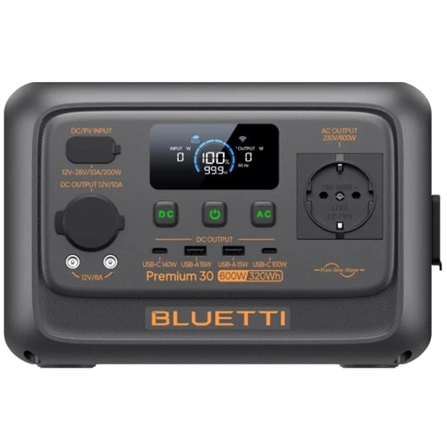 Зарядна станція Bluetti Premium 30 V2 320Wh 600W EU: Ємність акумулятора, Вт/год 320