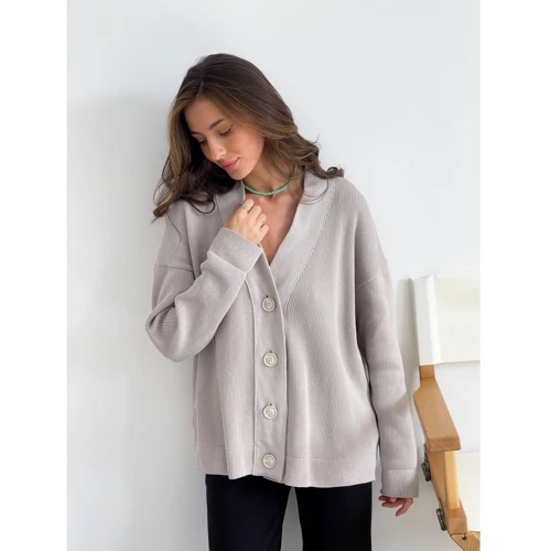 Кардиган АRTKNIT Vittoria 27417 One Size серый: Страна производитель Украина