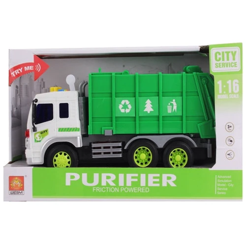 Машинка инерционная 1:16 Wenyi Мусоровоз со звуком и светом (WY-320A): Производитель Wenyi