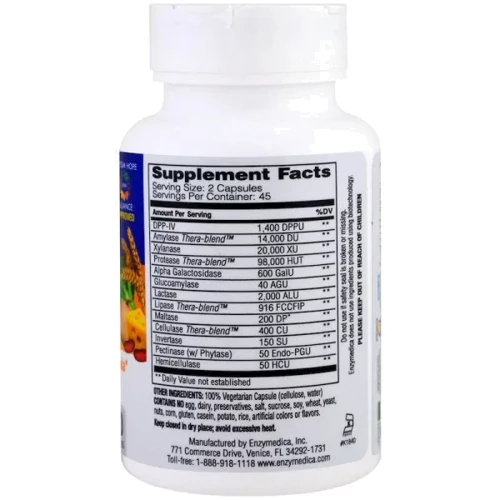 Enzymedica Digest Spectrum Пищеварительные ферменты 90 капсул: Тип Пищеварительные ферменты