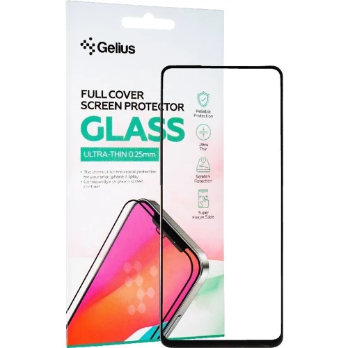 

Gelius Tempered Glass Full Cover Ultra Thin 0.25mm Black for Tecno Spark 10 Pro