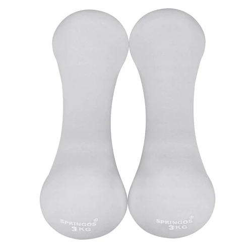 Гантель Springos FA1042 виниловые 2 x 3 кг: Вес гантели, кг 3