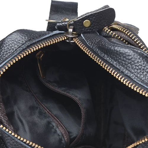 Чоловіча сумка через плече Keizer чорна (K108-black): Тип ручки Зі знімним ременем, Плечовий ремінь, Коротка ручка