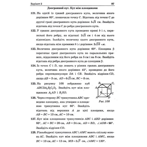Геометрія 10 клас. Профільний рівень. Збірник задач і контрольних робіт: Количество страниц 112