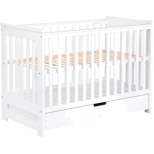 Дитяче ліжечко Klups IWO 120х60 см з ящиком та перегородкою біле: Тип класична