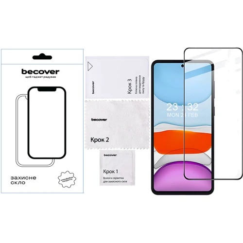 BeCover Tempered Glass Black for Oppo A5x / A5 2025 (713931)