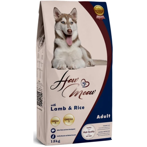 Сухой корм для взрослых собак How Meow Dog Adult с ягненком и рисом 15 кг (181,182)