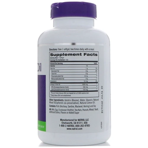 Natrol Omega-3 1000 mg, 90 Softgels (NTL-00928): Тип Омега 3