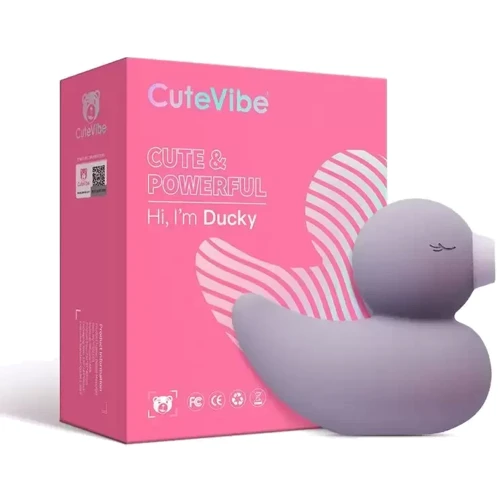 Вакуумный вибратор CuteVibe Ducky Grey