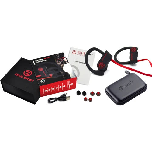 Навушники AirOn Zeus Sport, Black (6945545500230): Тип кріплення кріплення на вухах
