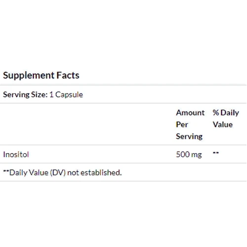 Nature's Way, Inositol, Once Daily, 500 mg, 100 Capsules (NWY40461) Инозитол: Форма выпуска Капсулы