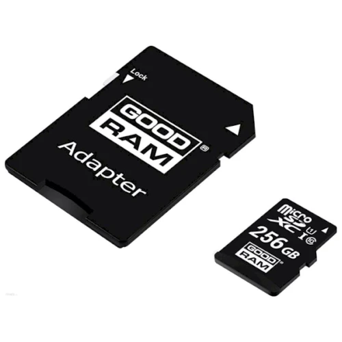 Карта памяти GOODRAM 256GB microSDXC Class 10 UHS-I U1 + adapter (M1AA-2560R12): Объем 256 ГБ