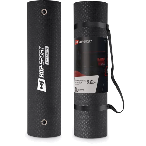 Коврик для фитнеса Hop-Sport TPE HS-T008GM с отверстиями 183х61х0.8 см black