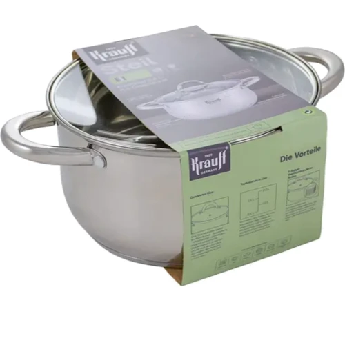 Каструля Krauff Steil зі скляною кришкою 24 см 5.8 л (26-238-077): Форма Круглая