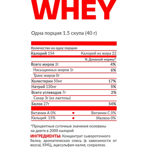 Протеин Nosorog Nutrition Whey 1000 g / 25 servings / Strawberry: Вид Сывороточные