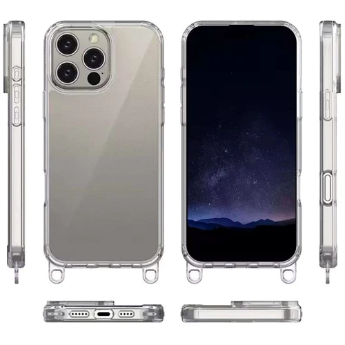 Чехол для iPhone Epic TPU Transparent with Straps Red/White for iPhone 15 Pro Max: Тип чехла накладка на заднюю часть