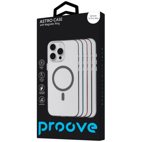 Чохол для iPhone Proove Astro Case with Magnetic Ring White для iPhone 16 Pro Max: Тип чохла накладка на заднюю часть