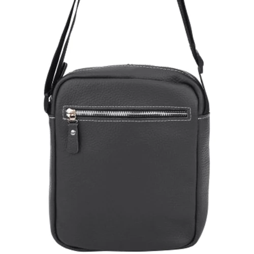 Мужская сумка планшет Borsa Leather серая (1t1026m-grey)