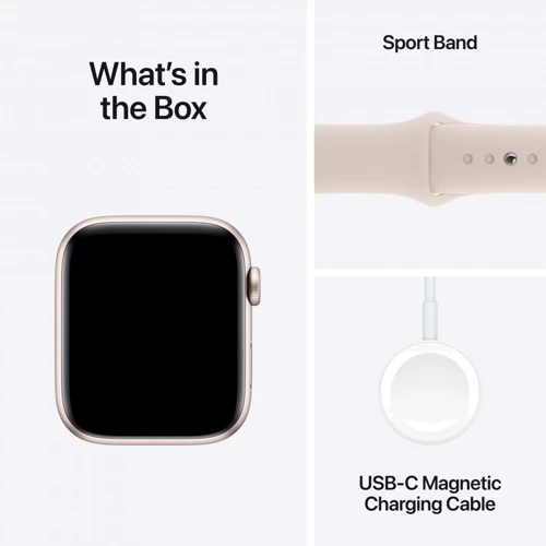 Apple Watch SE 2 2023 44mm GPS Starlight Aluminum Case with Starlight Sport Band - M/L (MRE53) UA фото 8