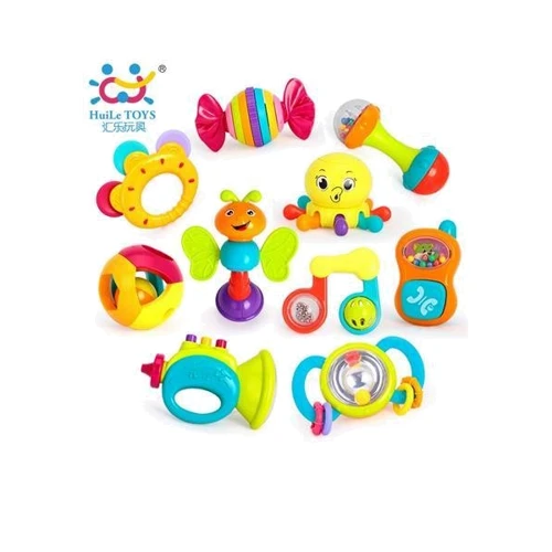 Набір брязкалець Huile Toys, 10 шт (939): Матеріал Пластмаса