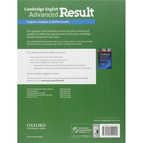 Cambridge English Advanced Result: Workbook: Виробник Oxford University Press